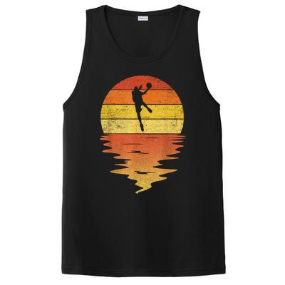 Basketball Retro Sunset 70s Vintage Basketball PosiCharge Competitor Tank