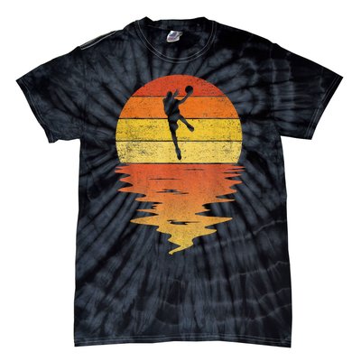 Basketball Retro Sunset 70s Vintage Basketball Tie-Dye T-Shirt