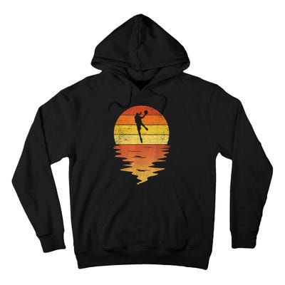 Basketball Retro Sunset 70s Vintage Basketball Tall Hoodie