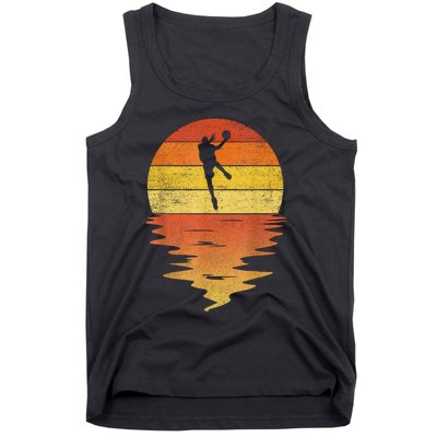 Basketball Retro Sunset 70s Vintage Basketball Tank Top