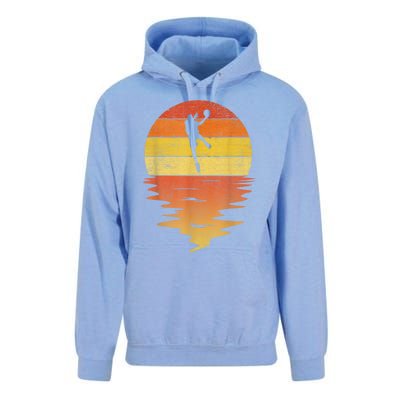 Basketball Retro Sunset 70s Vintage Basketball Unisex Surf Hoodie