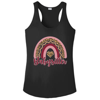 Babysitter Rainbow Sitting Sitters Gift Ladies PosiCharge Competitor Racerback Tank