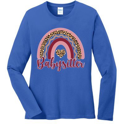 Babysitter Rainbow Sitting Sitters Gift Ladies Long Sleeve Shirt