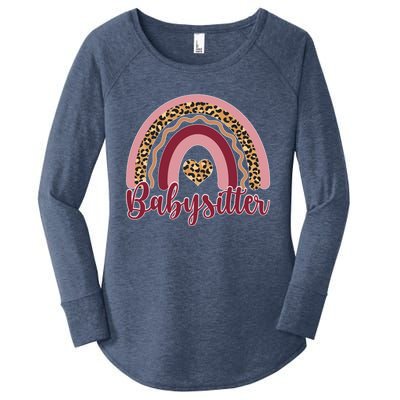 Babysitter Rainbow Sitting Sitters Gift Women's Perfect Tri Tunic Long Sleeve Shirt