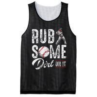 Baseball Rub Some Dirt On It Funny Humor Sayings Quotes Mesh Reversible Basketball Jersey Tank