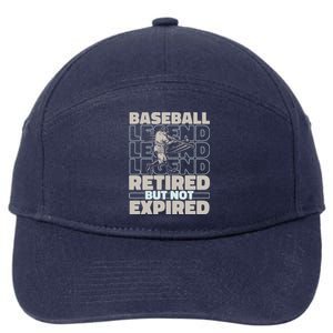 Baseballer Retired Sport Funny Gift Player Team Baseball Gift 7-Panel Snapback Hat