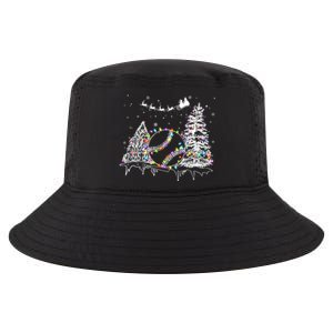 Baseball Reindeer Santa Hat Baseball Christmas Lights Xmas Gift Cool Comfort Performance Bucket Hat