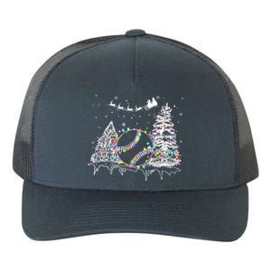 Baseball Reindeer Santa Hat Baseball Christmas Lights Xmas Gift Yupoong Adult 5-Panel Trucker Hat