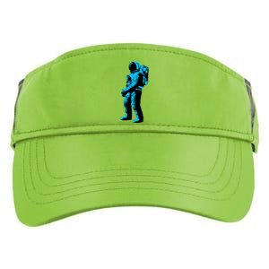 Blue Retro Space Astronaut Adult Drive Performance Visor