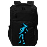 Blue Retro Space Astronaut Impact Tech Backpack