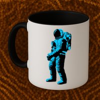 Blue Retro Space Astronaut Mug