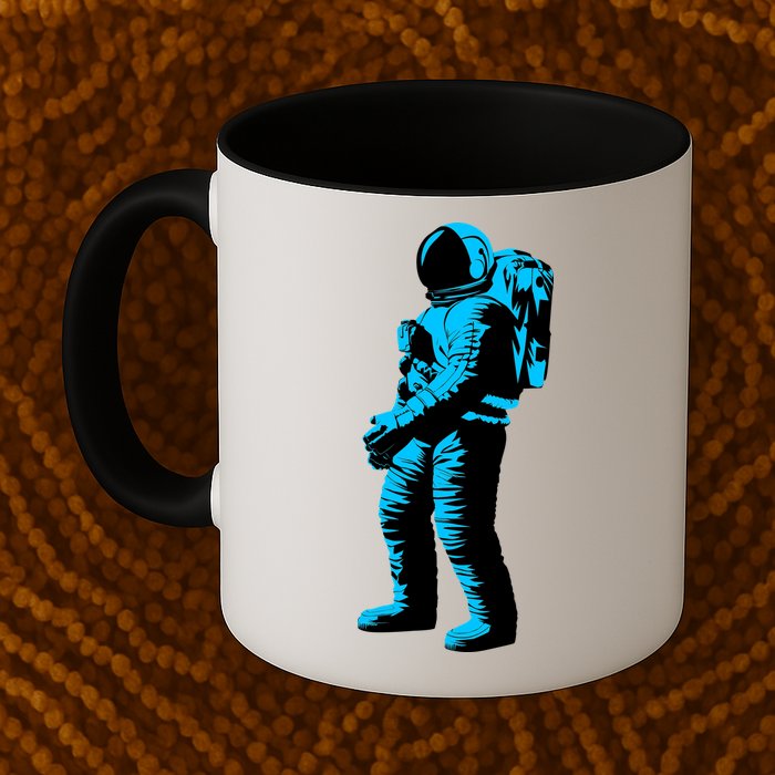 Blue Retro Space Astronaut Mug