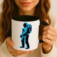 Blue Retro Space Astronaut Mug