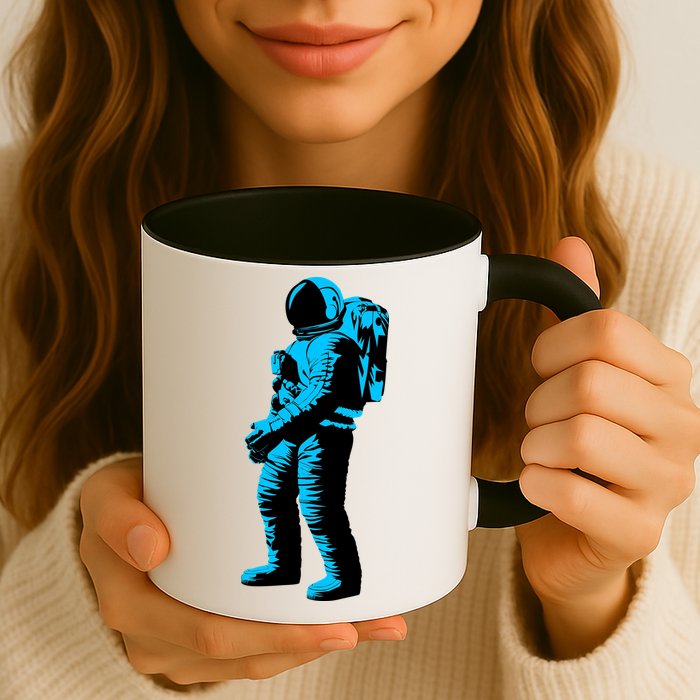 Blue Retro Space Astronaut Mug
