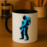 Blue Retro Space Astronaut Mug