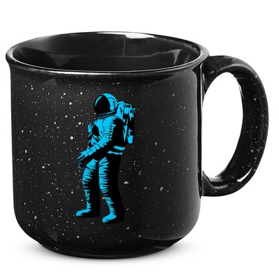 Blue Retro Space Astronaut 15oz Campfire Ceramic Mug