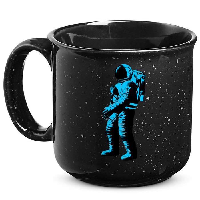 Blue Retro Space Astronaut 15oz Campfire Ceramic Mug