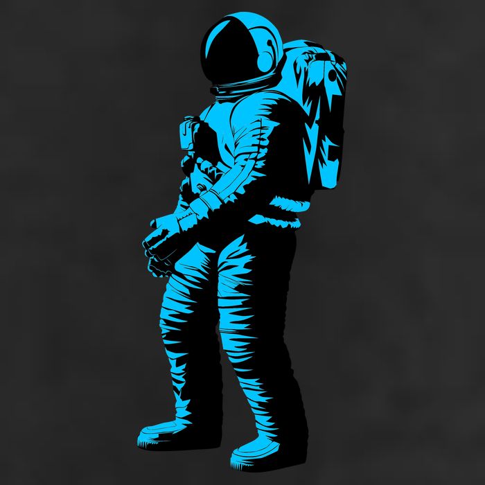 Blue Retro Space Astronaut 15oz Campfire Ceramic Mug