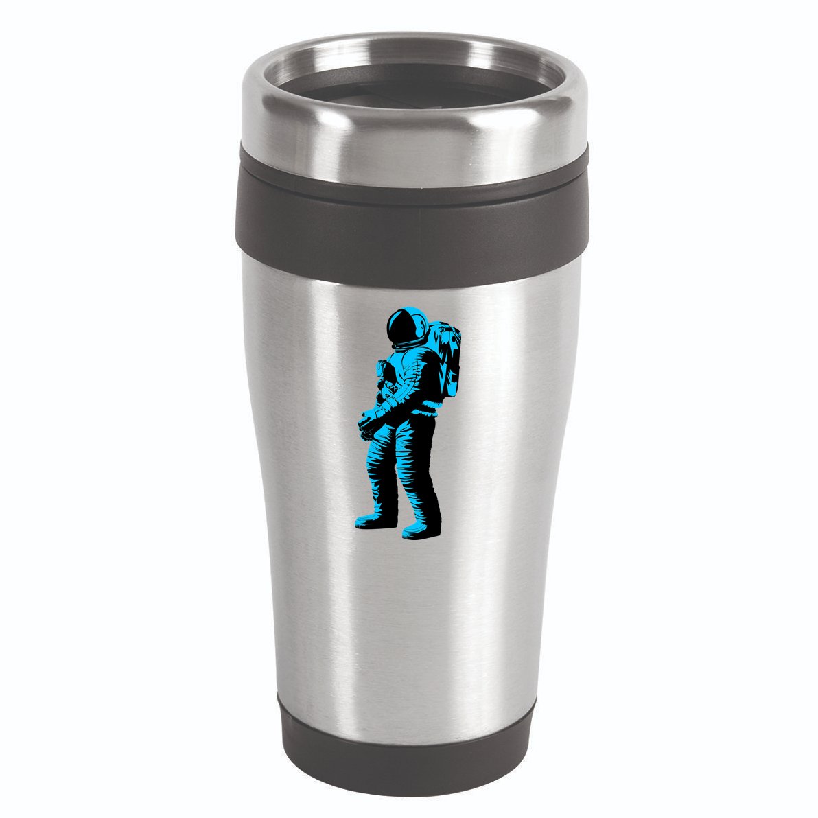 Blue Retro Space Astronaut 16oz Travel Tumbler