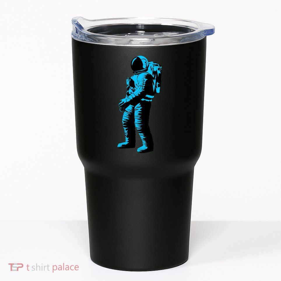 Blue Retro Space Astronaut Tumbler