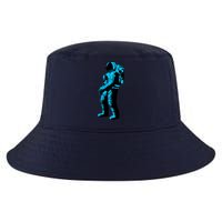Blue Retro Space Astronaut Cool Comfort Performance Bucket Hat