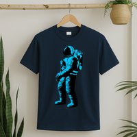 Blue Retro Space Astronaut T-Shirt