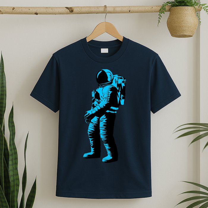 Blue Retro Space Astronaut T-Shirt