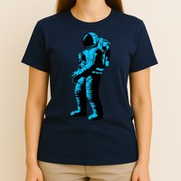 Blue Retro Space Astronaut T-Shirt