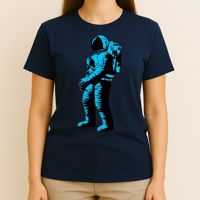 Blue Retro Space Astronaut T-Shirt