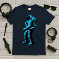 Blue Retro Space Astronaut T-Shirt
