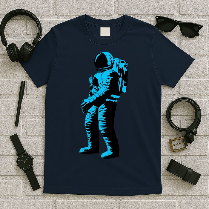 Blue Retro Space Astronaut T-Shirt