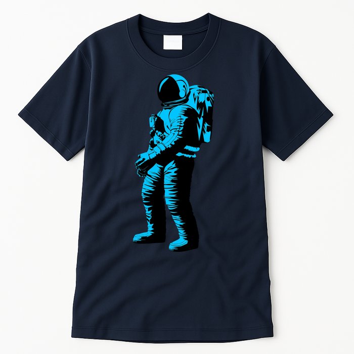 Blue Retro Space Astronaut Tall T-Shirt