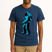 Blue Retro Space Astronaut Tall T-Shirt