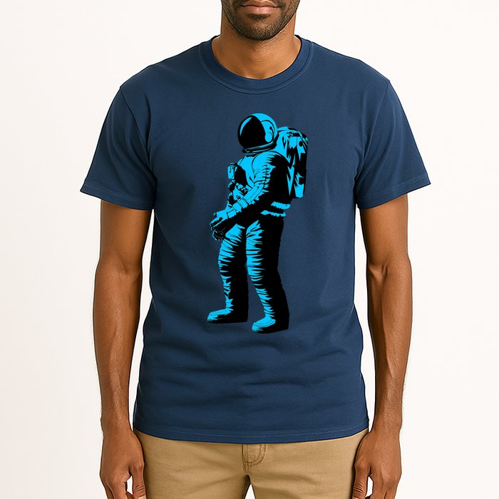 Blue Retro Space Astronaut Tall T-Shirt