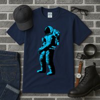 Blue Retro Space Astronaut Tall T-Shirt