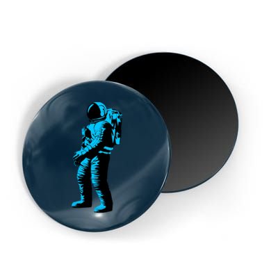 Blue Retro Space Astronaut Magnet