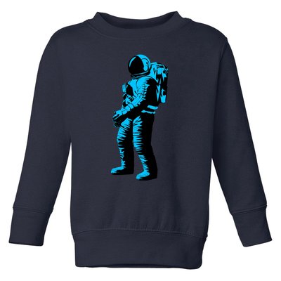 Blue Retro Space Astronaut Toddler Sweatshirt