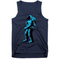 Blue Retro Space Astronaut Tank Top