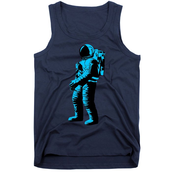 Blue Retro Space Astronaut Tank Top
