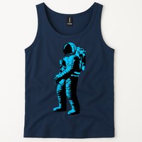 Blue Retro Space Astronaut Tank Top