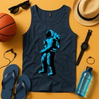 Blue Retro Space Astronaut Tank Top