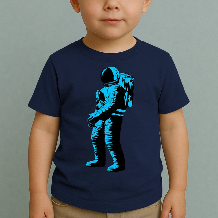 Blue Retro Space Astronaut Toddler T-Shirt