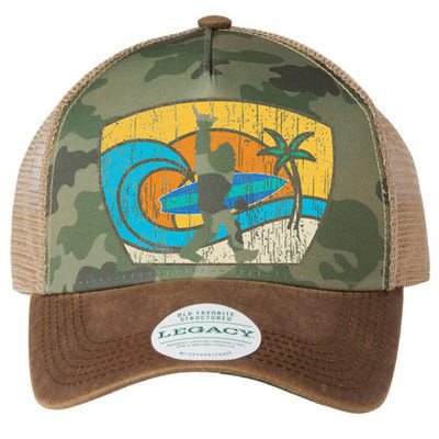 Bigfoot Retro Surfing Gift For Shaka Aloha Surfer Dude Legacy Tie Dye Trucker Hat