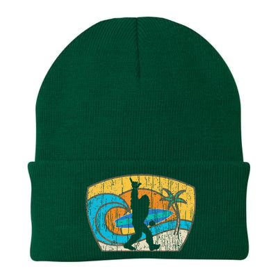 Bigfoot Retro Surfing Gift For Shaka Aloha Surfer Dude Knit Cap Winter Beanie