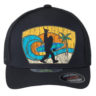 Bigfoot Retro Surfing Gift For Shaka Aloha Surfer Dude Flexfit Unipanel Trucker Cap