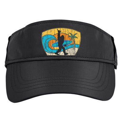 Bigfoot Retro Surfing Gift For Shaka Aloha Surfer Dude Adult Drive Performance Visor