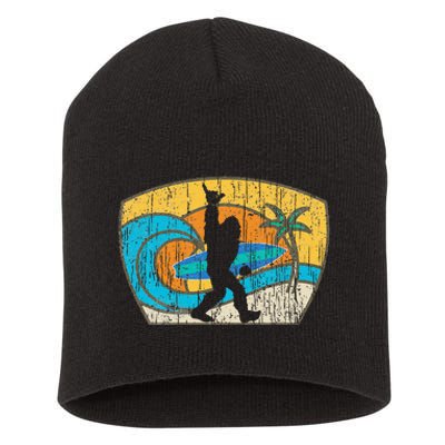 Bigfoot Retro Surfing Gift For Shaka Aloha Surfer Dude Short Acrylic Beanie