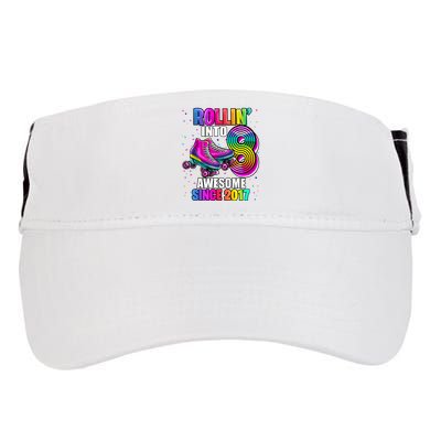 Birthday Roller Skating 8th Girl Rollin Into 8 Skate Party Adult Drive Performance Visor