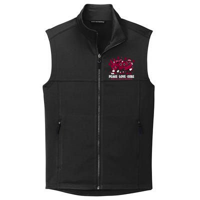 Burgundy Ribbon Survivor Groovy Sickle Cell Anemia Awareness Collective Smooth Fleece Vest