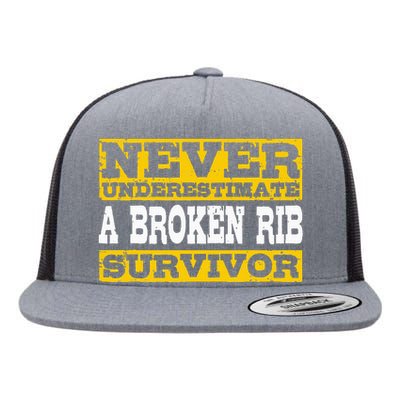 Broken Rib Survivor Get Well Soon Flat Bill Trucker Hat